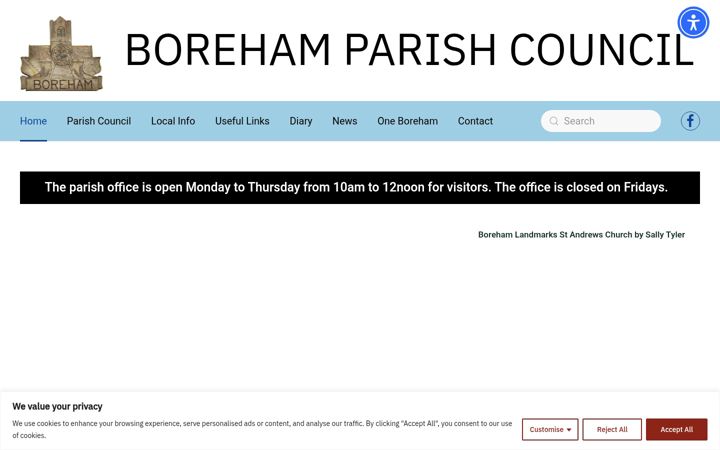 Screenshot of boreham-pc.gov.uk