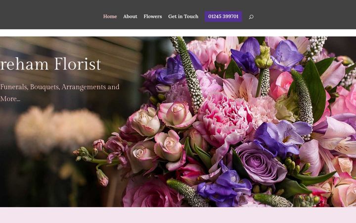 Screenshot of borehamflowers.co.uk