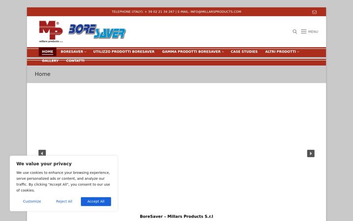 Skjámynd af boresaver.it