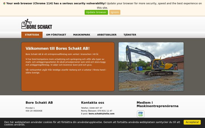 Screenshot of boreschakt.se