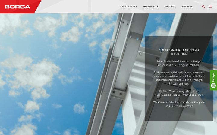 Screenshot of borga.at