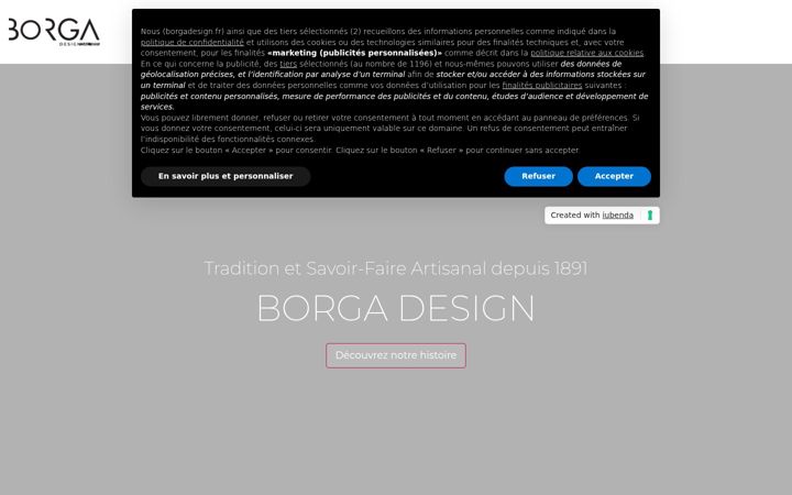 Screenshot of borgadesign.fr