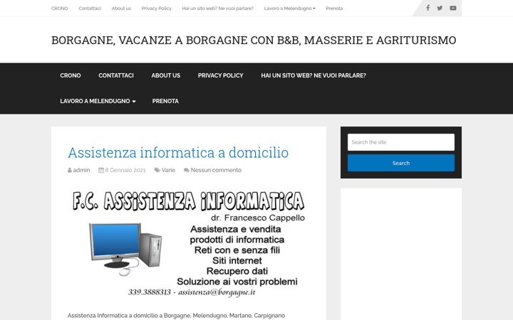 Screenshot of borgagne.it