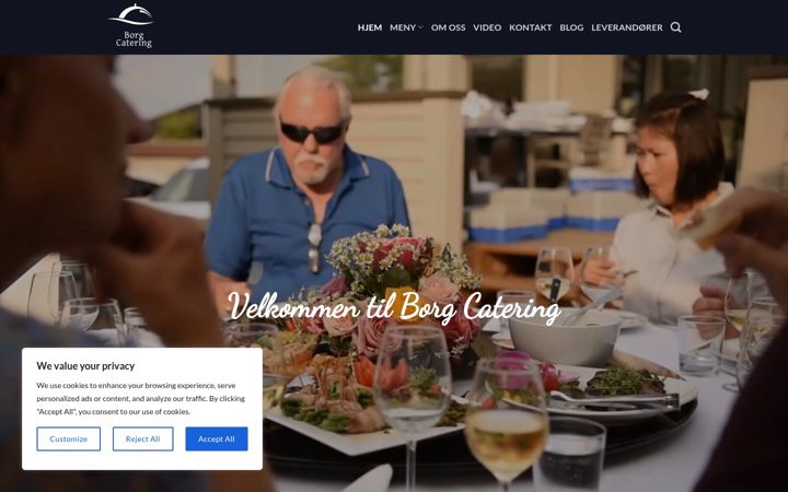 Ekrānuzņēmums no borgcatering.no
