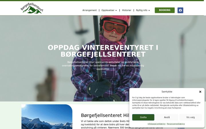 Ekrānuzņēmums no borgefjellsenteret.no