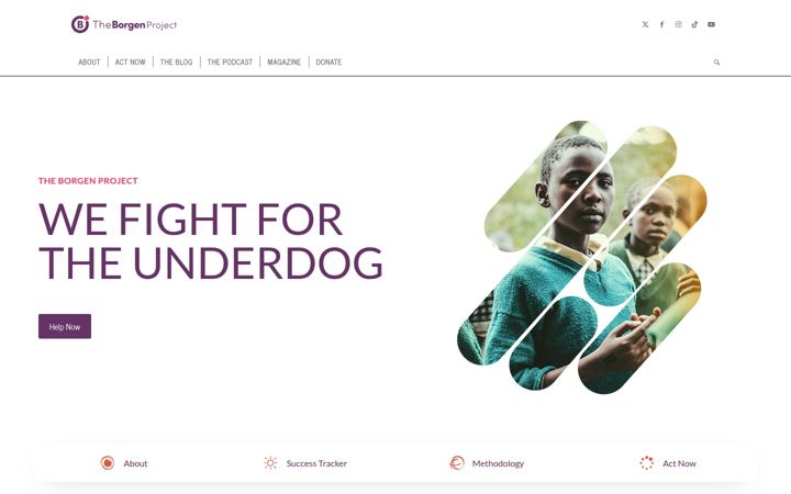 Kuvakaappaus sivustosta borgenproject.org