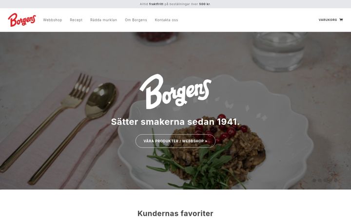 Screenshot of borgens.se