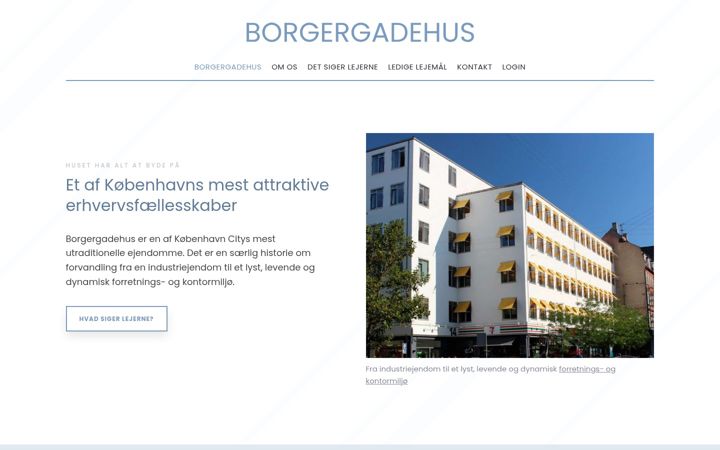 Screenshot of borgergadehus.dk