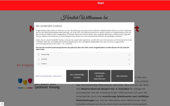 Screenshot of borgert-malerbetrieb.de