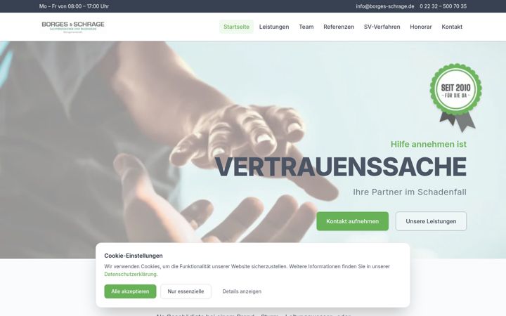 Screenshot of borges-schrage.de