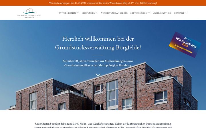 Screenshot von borgfelde.de