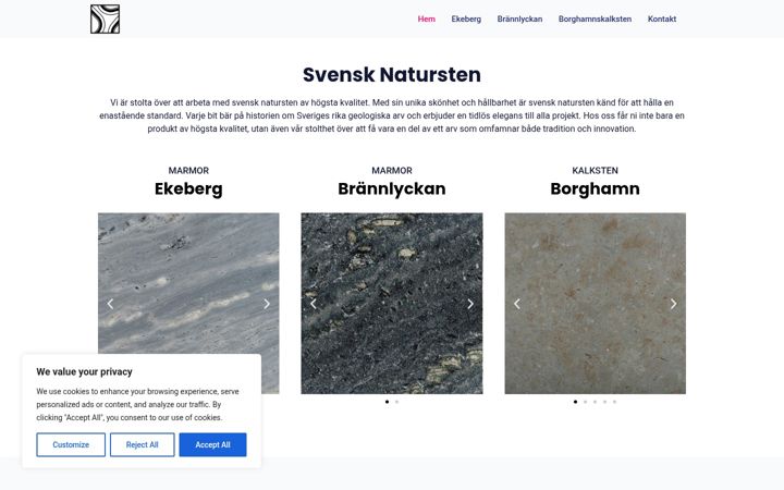 Screenshot of borghamnsten.se
