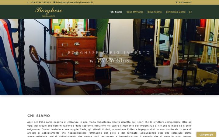 Screenshot of borgheseabbigliamento.it