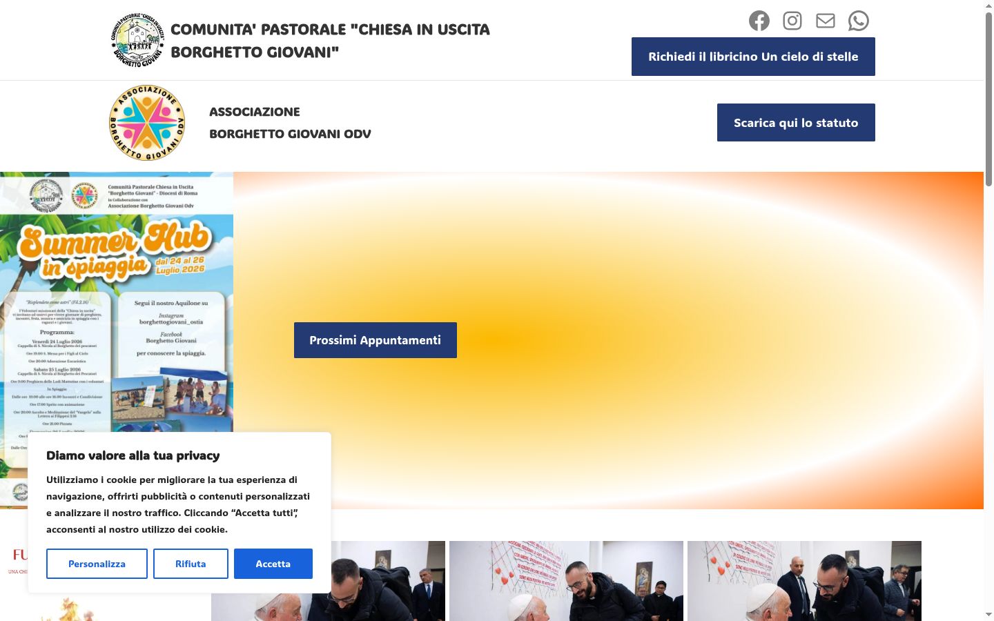 Screenshot of the consent banner shown before any interaction