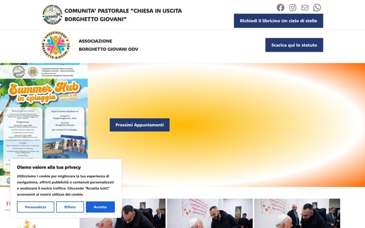 Screenshot of borghettogiovaniostia.com