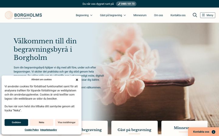 Screenshot of borgholmsbegravningsbyra.se