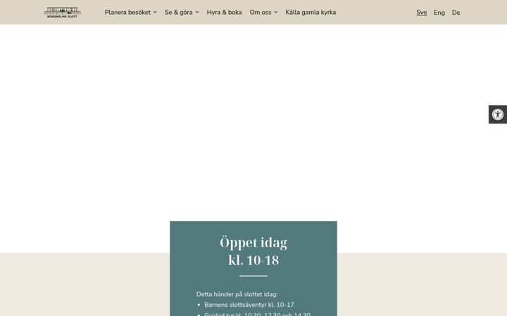Screenshot of borgholmsslott.se