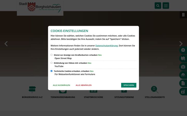 Screenshot von borgholzhausen.de