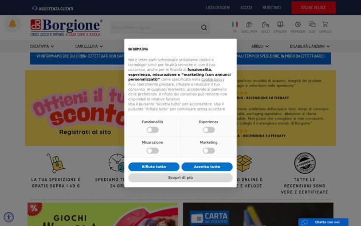 Captura de pantalla de borgione.it