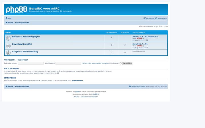 Screenshot of borgirc.net