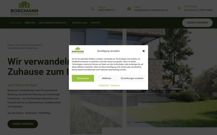 Screenshot von borgmann-fensterdesign.de