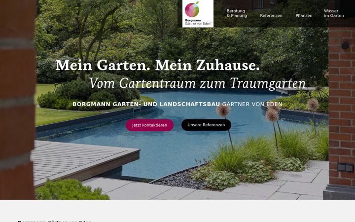 Screenshot von borgmann-garten.de