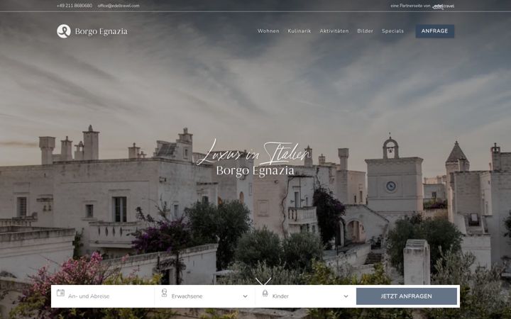 Screenshot of borgo-egnazia.de