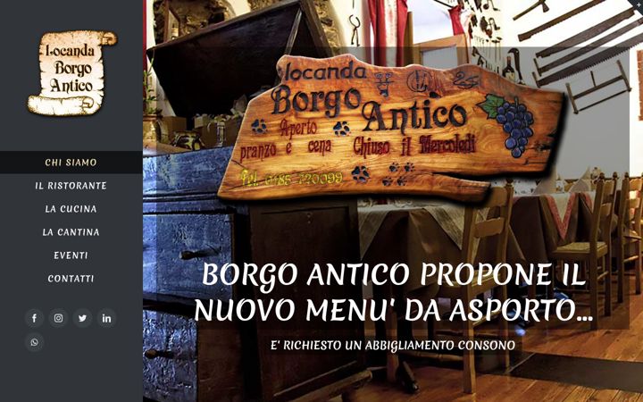 Screenshot stránky borgoanticorecco.it