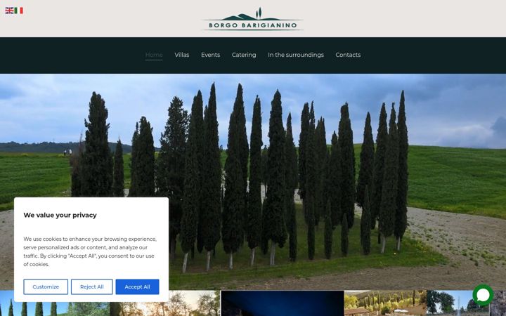 Screenshot of borgobarigianino.com