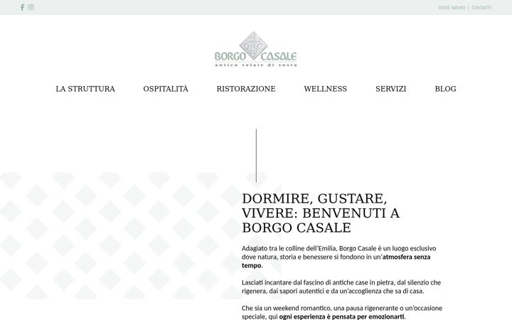 Screenshot stránky borgocasale.it