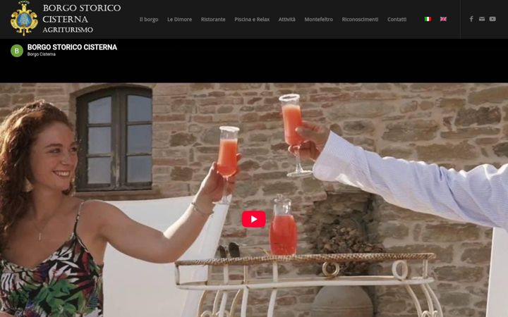 Screenshot stránky borgocisterna.it