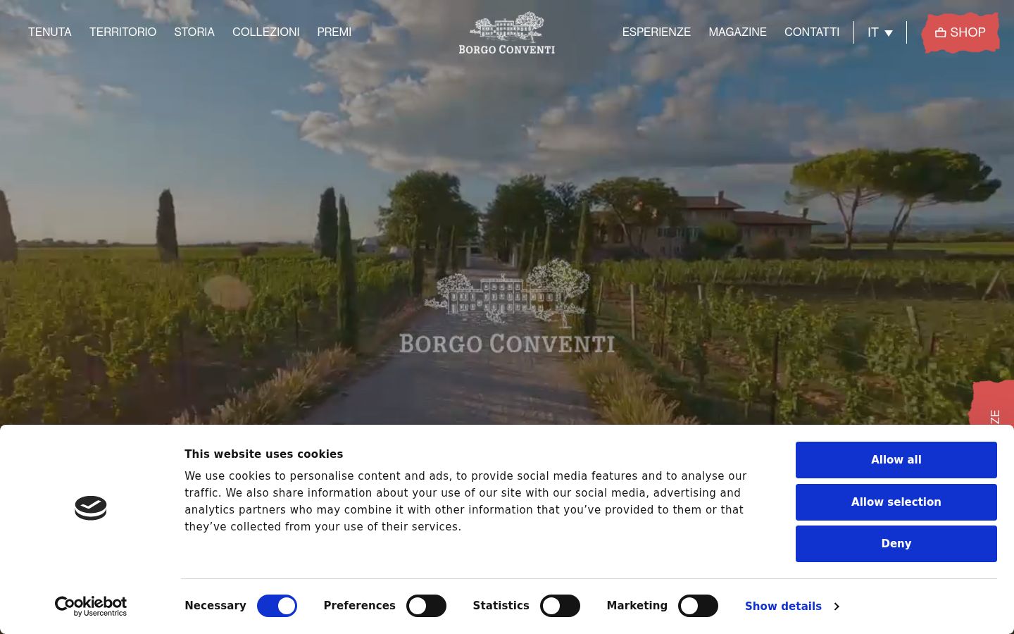 Snímka obrazovky banera súhlasu zobrazeného pred akoukoľvek interakciou