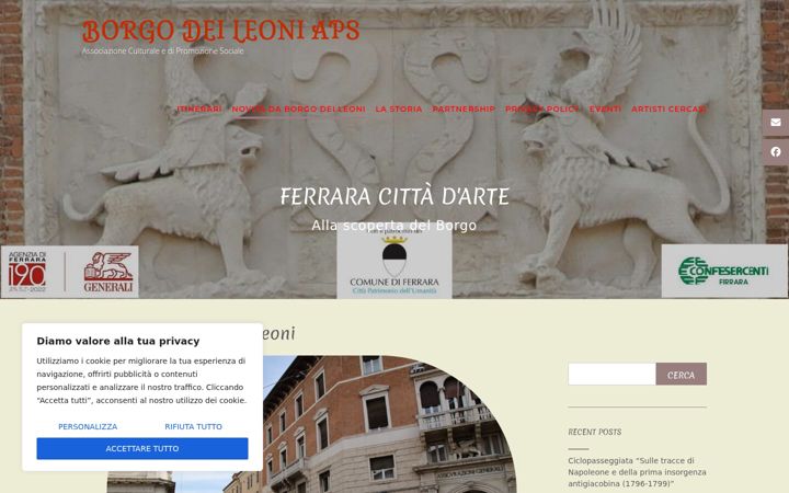 Screenshot of borgodeileoni.it