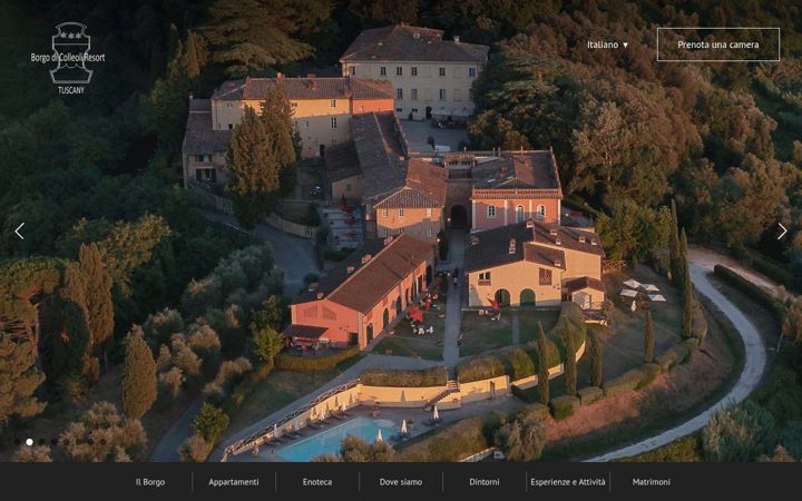 Screenshot of borgodicolleoliresort.com