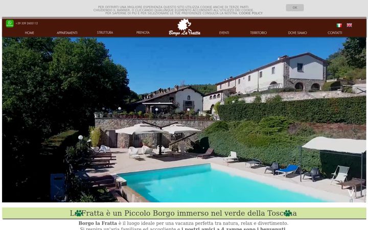 Screenshot of borgolafratta.it