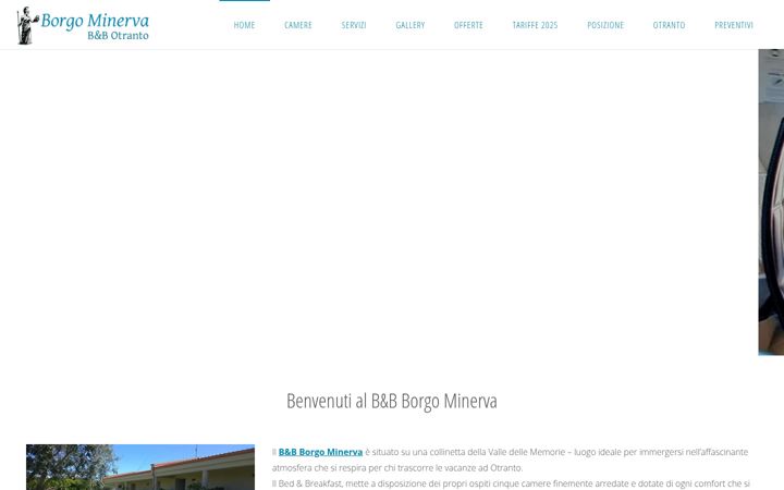 Screenshot of borgominerva.it