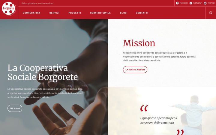 Screenshot of borgorete.it