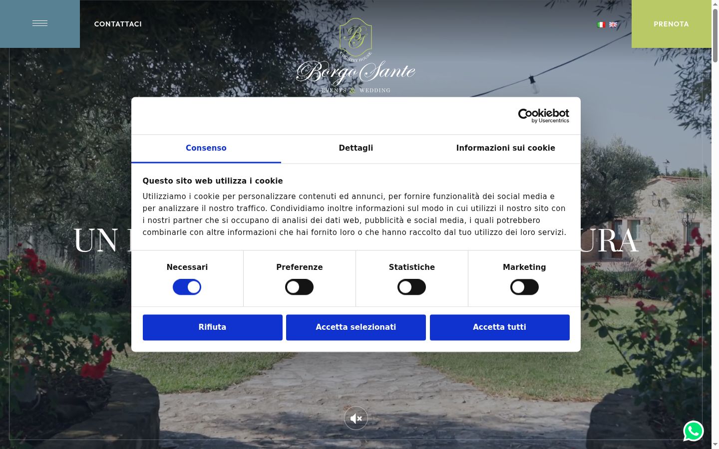 Captura de ecrã do banner de consentimento apresentado antes de qualquer interação