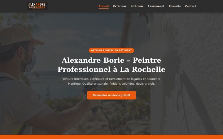 Screenshot of borie-alexandre-artisan-peintre.fr