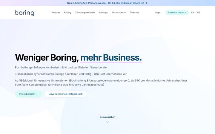 Screenshot of boring.legal