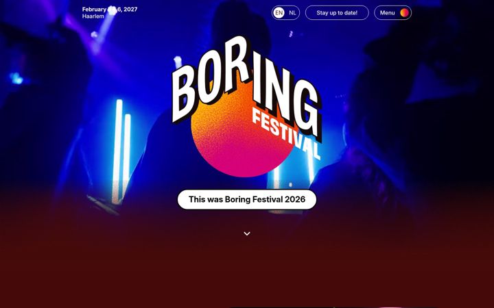 Screenshot of boringfestival.nl