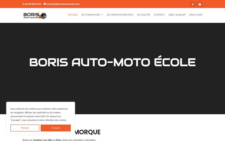 Ekrano kopija borisautoecole.fr