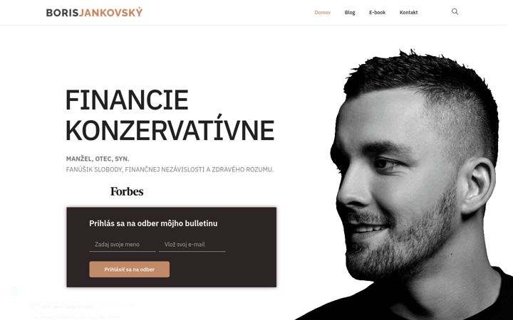 Snímek obrazovky borisjankovsky.sk