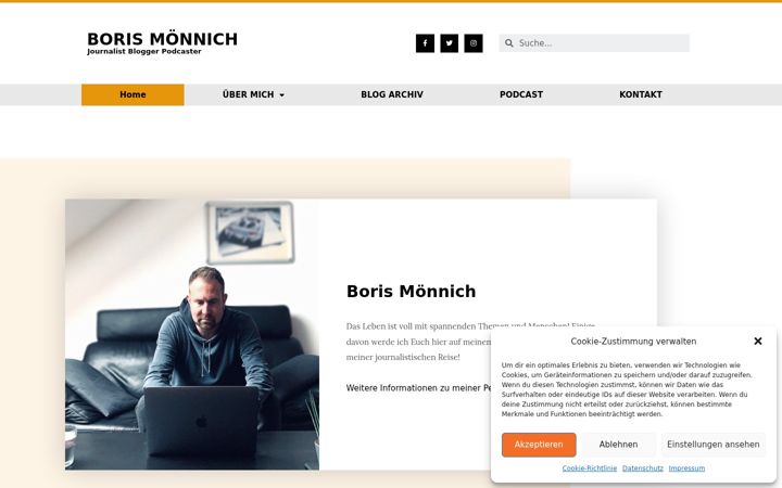 Screenshot of borismoennich.de