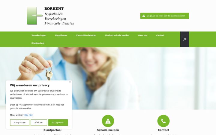 Screenshot von borkent.nl