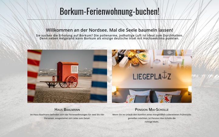 Screenshot of borkum-ferienwohnung-buchen.de