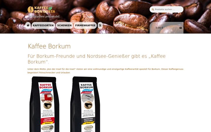 Screenshot of borkum-inselshop.de