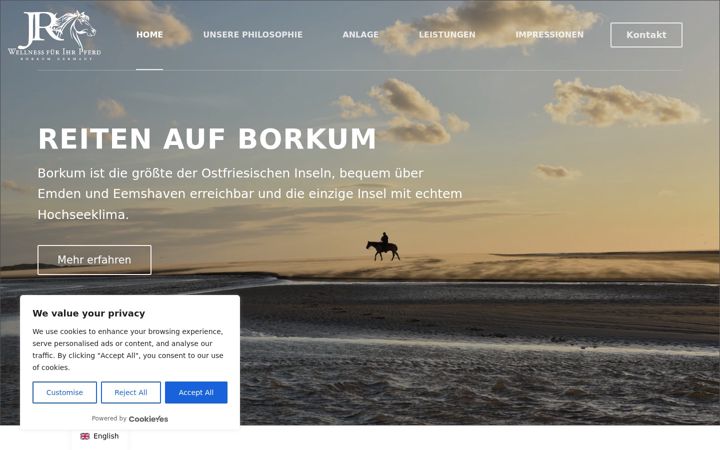 Screenshot of borkum-pferdepension.de