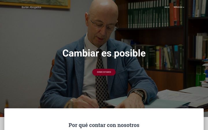 Screenshot stránky borlanabogados.es