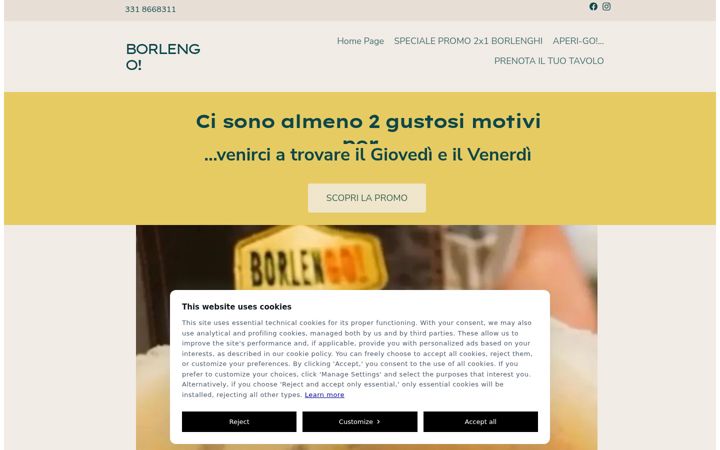 Screenshot of borlengoesclamativo.it